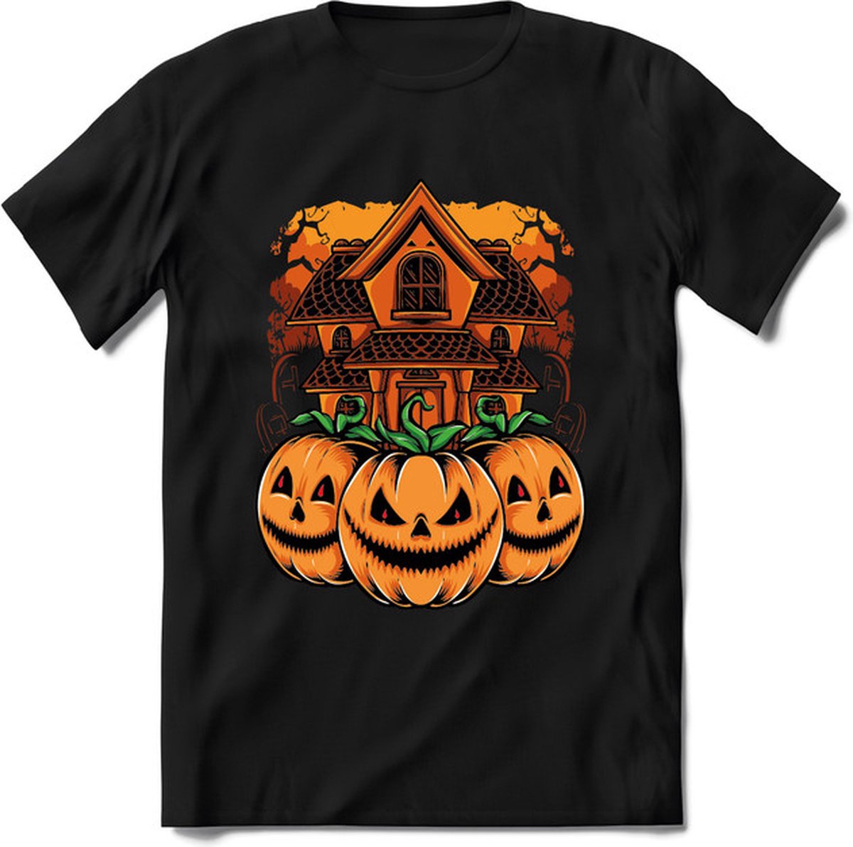 Halloween T-Shirt | Horror  Kleding Heren / Dames | Weerwolf , Monster , Vleermuis en Pompoen  Shirt |